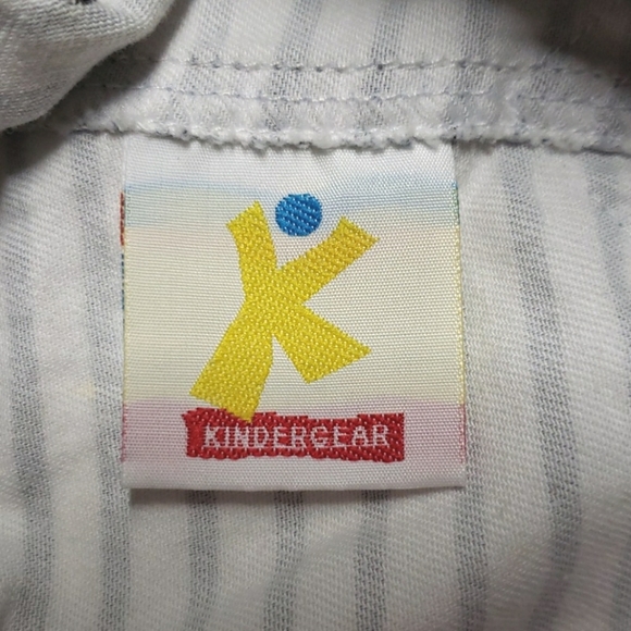 3/$20 Vintage cotton striped shortalls overalls sz 3 to 6 months unisex baseball - Picture 6 of 8